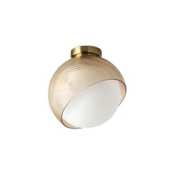 Ideal Lux - Plafonieră BLOOM 1xE27/42W/230V Ø 22 cm, auriu/bej fumuriu