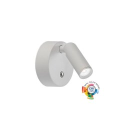 Ideal Lux - Aplica de perete tip spot LED BEAN, reîncărcabilă, dimmabilă, 3W/5V, CRI 95, albă