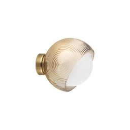 Ideal Lux - Aplica de perete LED BLOOM 1xE27/42W/230V auriu/bej fumuriu