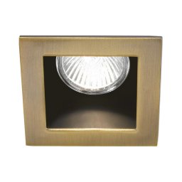 Ideal Lux - Corp de iluminat încastrat FUNKY 1xGU10/50W/230V 9x9 cm alamă