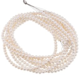 Sirag perle de cultura albe rotunde 6mm, 38cm