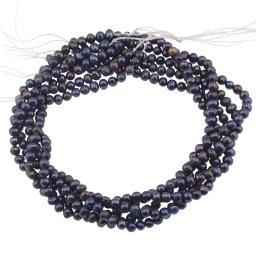 Sirag Perle de cultura negre 6mm, 38cm