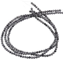 Sirag obsidian fulg de nea sfere 4mm, 38cm