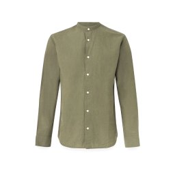 JACK & JONES Cămaşă Jjebreeze Linen Band L/S 12288601 18-0515 TCX dusty olive