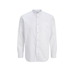 JACK & JONES Cămaşă Jjesummer Linen Band L/S 12289184 C-N100 white