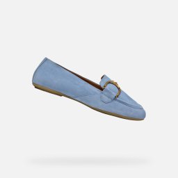 Light blue women's moccasins Geox Palmaria - Women's
