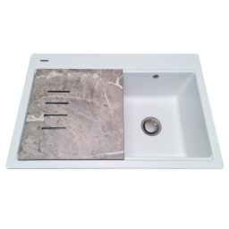 Tocator HPL Tortora pentru chiuveta CookingAid Kinga LX8620 Lux LX8410 Farmhouse Cube ON3322 si alte chiuvete