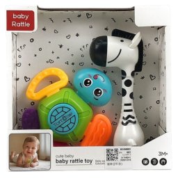 Set 2 zornaitori pentru bebelusi, broscuta si zebra, 3 luni+