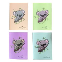 Caiet A4, 100 file, velin, coperta plastic, hartie 70g/mp, Faber-Castell Koala