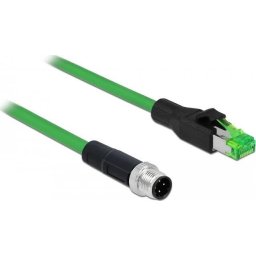 DELOCK Netzwerkkabel M12 4 Pin D-kodiert > RJ45 St PVC 2m