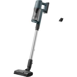 Aspirator Seria 600 recipient praf 0,5l tub inox perie PowerPro multisuprafete cu LED suport de perete tehnologie ciclonica duza praf 79 dB autonomie max 50 minute 21,6V 2500 mAh Verde