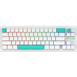 Tastatura gaming NUBI NK68 Pro, RGB, Mecanica, White