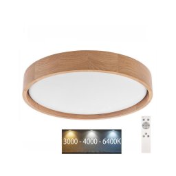 Brilagi - Plafonieră LED reglabilă MANAROLA, 24W/230V, finisaj stejar + telecomandă