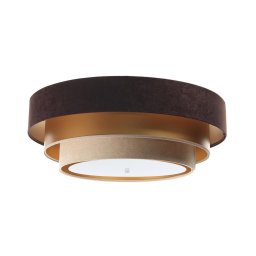 Lustr TRINITI 2xE27/60W/230V maro/auriu/bej
