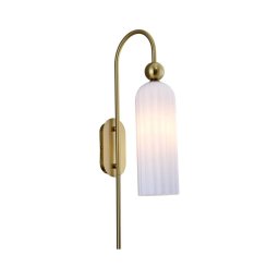 Lampă de perete PIEGA 1xE14/40W/230V alamă/albă