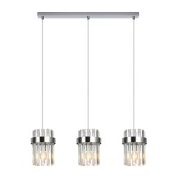 Lustră suspendată pe cablu VETRO, 3xE14/10W/230V, crom lucios