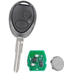 Cheie Auto Programabila Completa Techstar, 433MHz cu 2 butoane, compatibila Land Rover Discovery 2 TD4 TD5 1998–2004 – cip ID73, FCCID: N5FVALTX3, cu lama netaiata si electronica completa
