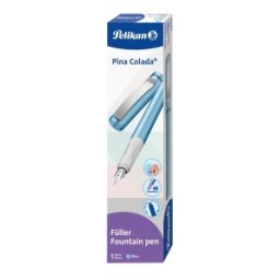 Stilou Pina Colada, Albastru Metalizat, Penita M, Cutie Carton