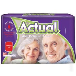 Set 2 x Scutece Incontinenta Adulti, Actual Double, Marimea L, 85 X 125 CM, 30 Bucati