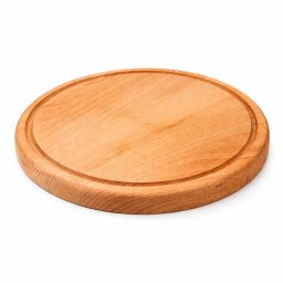 Placa de taiat rotunda din lemn natural, 19 cm – pentru bucatarie si servire