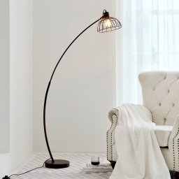 Lampadar Portsmouth maro ruginiu cu abajur reglabil din metal