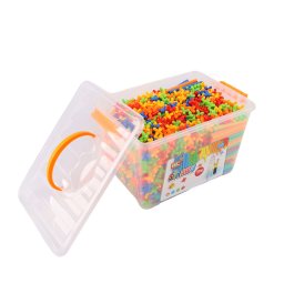 Set bete pentru constructii creative Leziter, 1200 piese, cutie depozitare
