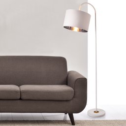 Lampadar Toledo alb modern cu abajur reglabil, 173 cm, [lux.pro]