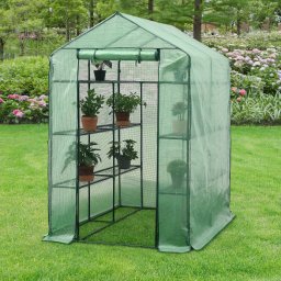 Sera de gradina Vale cu rafturi, folie PE, 120x170x194 cm, verde