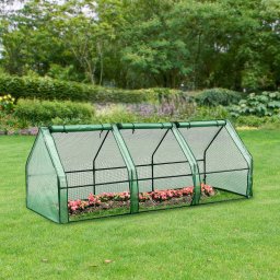 Mini sera de gradina Höflein 240x90x90 cm cu folie PE si 3 ferestre