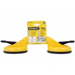 Ventuza dubla pentru geamuri Stanley 60 kg, 2 paduri, diametru 120 mm