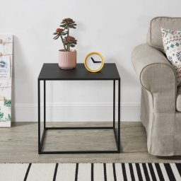 Masa laterala Russafa 50x55x55 cm din metal, negru mat