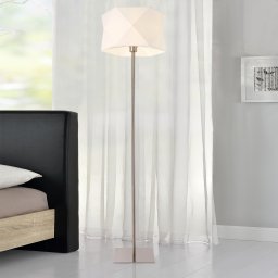 Lampadar Narwa 152 cm cu abajur alb si structura cromata, E27