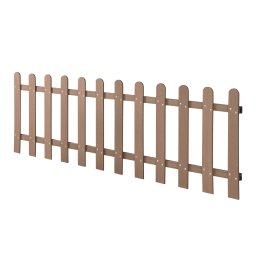 Gard de gradina Elda din WPC 200x60 cm, maro, cu montaj usor