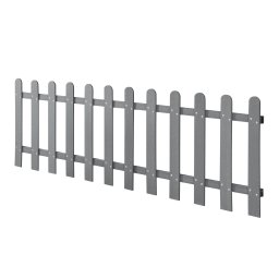 Gard decorativ din WPC Elda 200x60 cm, gri, pentru gradina