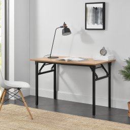 Birou pliabil Alta 120x60 cm, reglabil pe inaltime, fag si negru