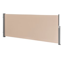 Paravan lateral retractabil 140x300 cm bej pentru terasa si balcon