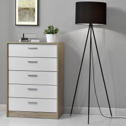 Lampadar negru Tardos cu abajur textil, 1x E27, 150 cm