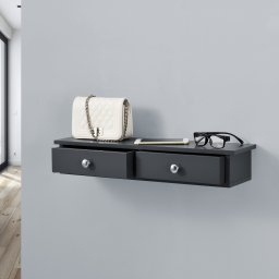 Raft de perete Geeste 60x15x10 cm cu 2 sertare, gri închis