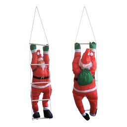 Mos Craciun decorativ pe scara 165 cm pentru interior si exterior