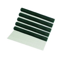 Set 5 role gard din plasa de sarma verde 1x5 m, acoperit PVC