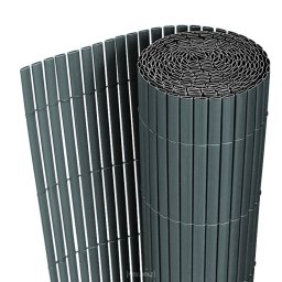Rola gard intim din PVC gri 150x300 cm pentru balcon, terasa si gradina