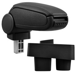 Cotiera auto Skoda Fabia II si Roomster cu compartiment, neagra