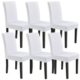 Set 6 huse elastice pentru scaune, albe, 42-53 cm, neu.haus