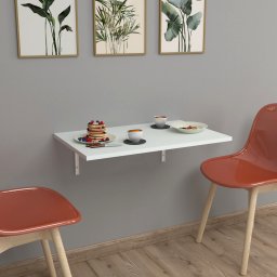 Masa pliabila de perete Klepp 72x45 cm, alba, pentru spatii mici