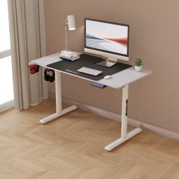 Birou electric reglabil pe inaltime Pomona 110x60 cm, alb