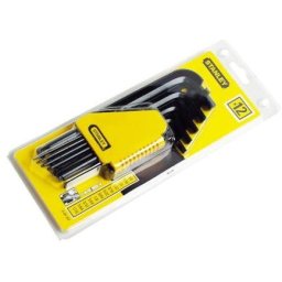 Set 12 chei imbus lungi Stanley, cap sferic, 1/16-3/8 inch