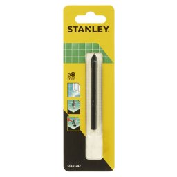 Burghiu Stanley pentru sticla si placi ceramice, 8x83 mm, varf tungsten