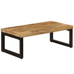 Masuta de cafea, 100x50x35 cm, lemn masiv de mango si otel GartenMobel Dekor
