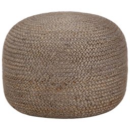 Taburet lucrat manual, gri deschis, 45 x 30 cm, iuta GartenMobel Dekor