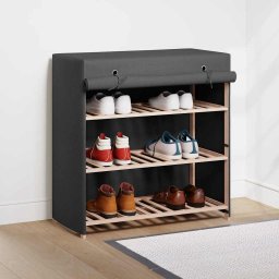 Pantofar cu husa, gri, 79 x 40 x 80 cm, material textil GartenMobel Dekor